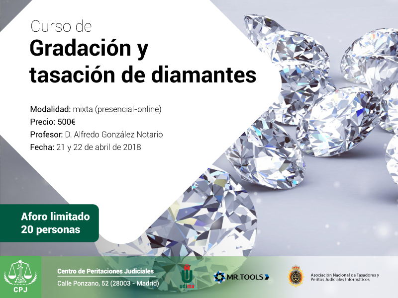 El 21 y 22 de abril tendrá lugar el Curso de «Gradación y tasación de diamantes»